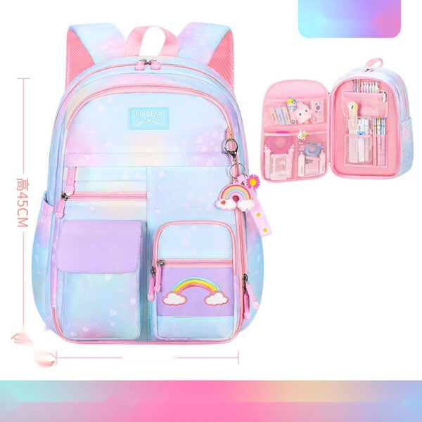 Rainbow Gradient Kids Backpack – Cute & Colorful Design