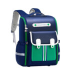 Stylish School Backpack with Multi-Color Stripes