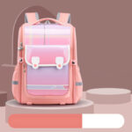 Glossy Gradient Checkered School Backpacks – Bold & Trendy for Kids