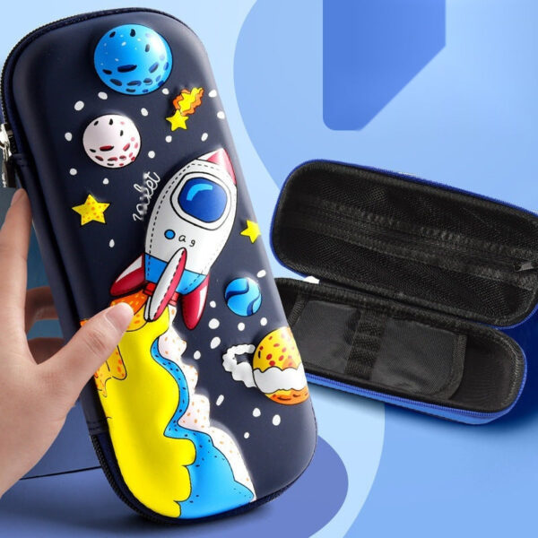 3D Cartoon Zipper Pencil Case for Kids