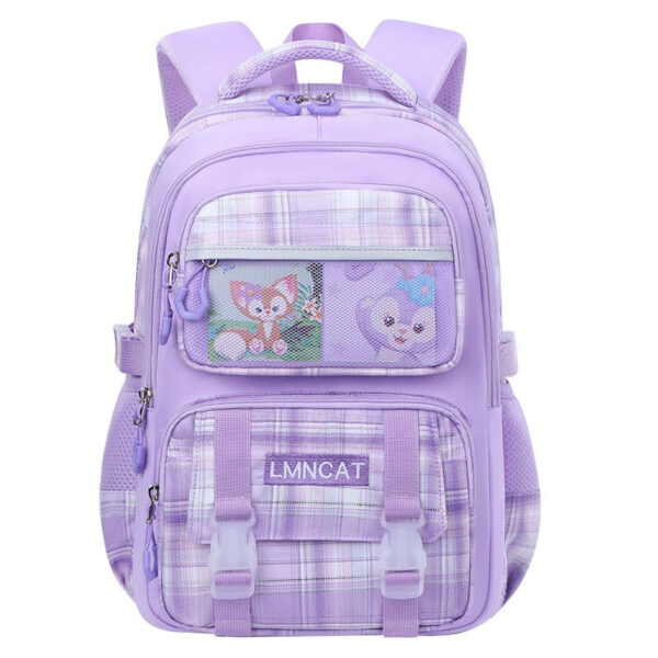 Pastel Checkered School Bags – Cute & Spacious for Girls