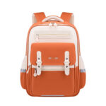 Modern Color-Block School Backpacks – Warm & Minimal Design