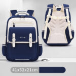 Modern Color-Block School Backpacks – Warm & Minimal Design