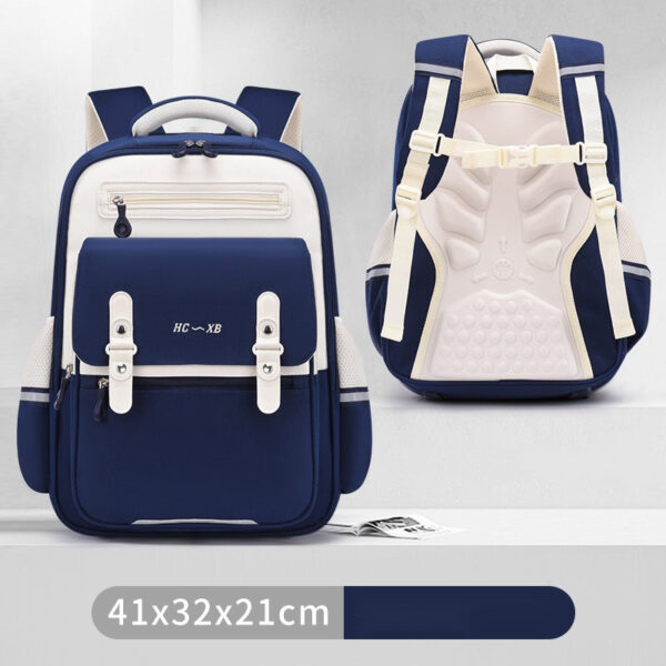 Modern Color-Block School Backpacks – Warm & Minimal Design