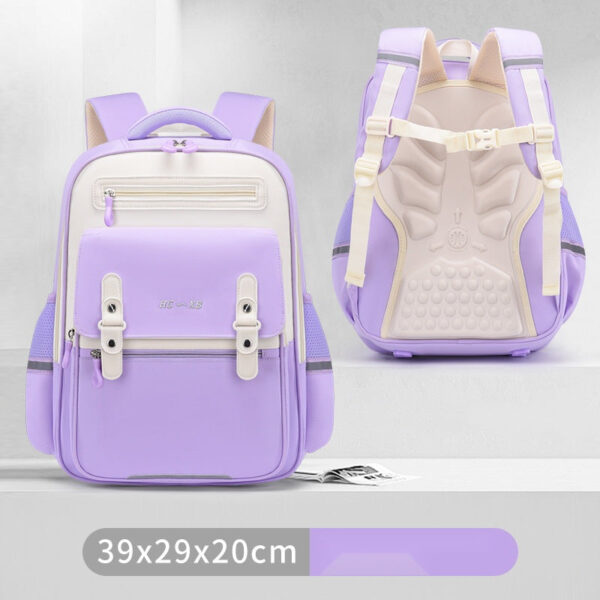 Modern Color-Block School Backpacks – Warm & Minimal Design