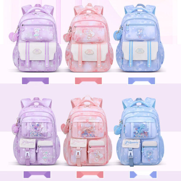 Princess-Themed School Backpacks for Girls – Floral & Cartoon Style