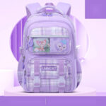Pastel Checkered School Bags – Cute & Spacious for Girls