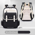Modern Color-Block School Backpacks – Warm & Minimal Design
