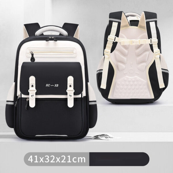 Modern Color-Block School Backpacks – Warm & Minimal Design