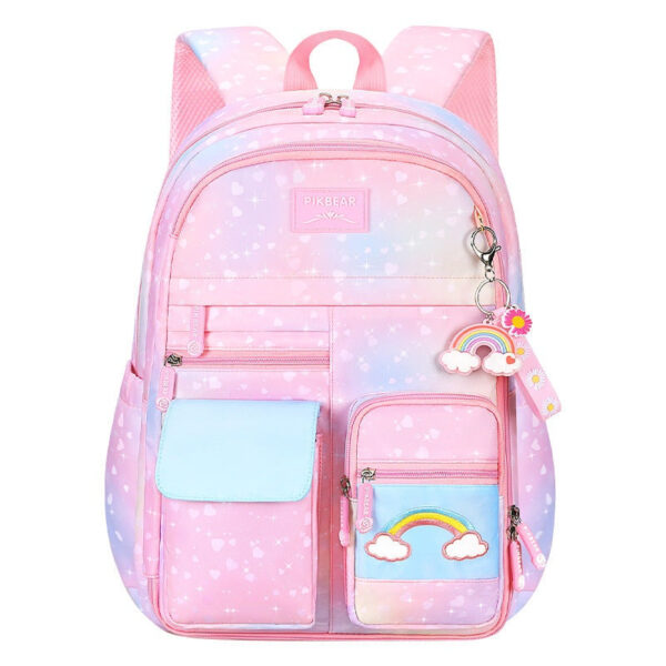 Rainbow Gradient Kids Backpack – Cute & Colorful Design