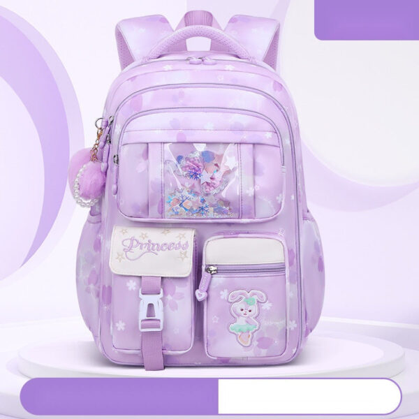 Princess-Themed School Backpacks for Girls – Floral & Cartoon Style