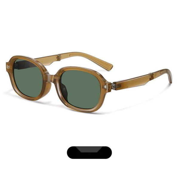 Retro Folding Sunglasses with Integrated Fit