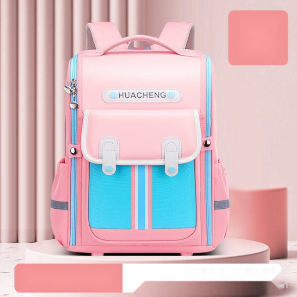 Stylish School Backpack with Multi-Color Stripes