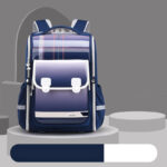 Glossy Gradient Checkered School Backpacks – Bold & Trendy for Kids