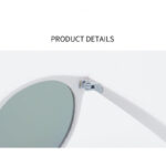 Korean Round Frame with Cat-Eye Edge Sunglasses