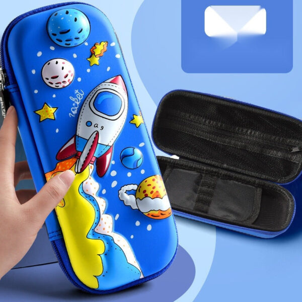 3D Cartoon Zipper Pencil Case for Kids