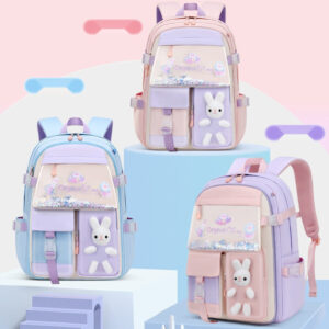 Bunny School Backpacks for Girls – Glitter & Plush Charm