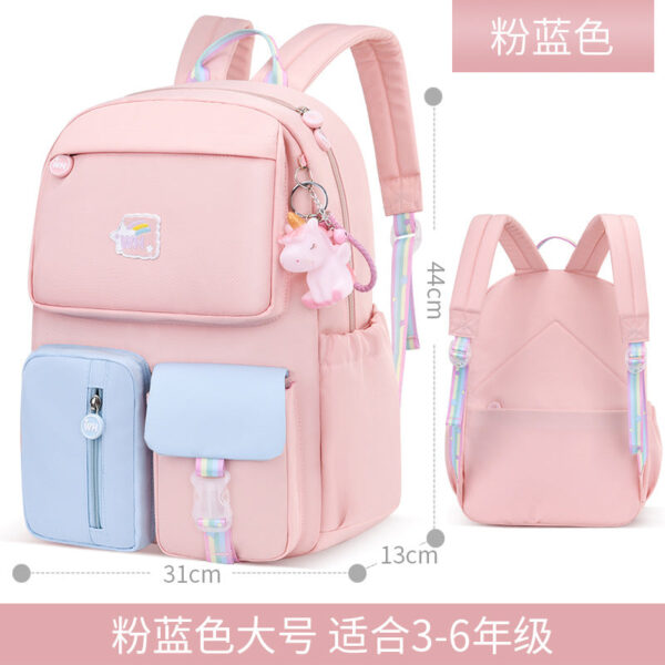 New Ultra-Light Girls' School Backpack – Spine Care & Burden-Reducing Bag for Primary School Students