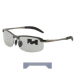 Trendy Half-Frame Color-Changing Sunglasses