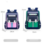 Stylish School Backpack with Multi-Color Stripes