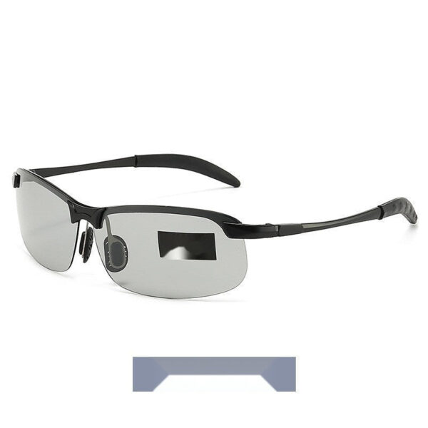 Trendy Half-Frame Color-Changing Sunglasses