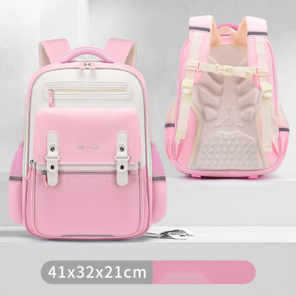 Modern Color-Block School Backpacks – Warm & Minimal Design