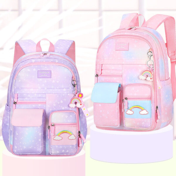 Rainbow Gradient Kids Backpack – Cute & Colorful Design