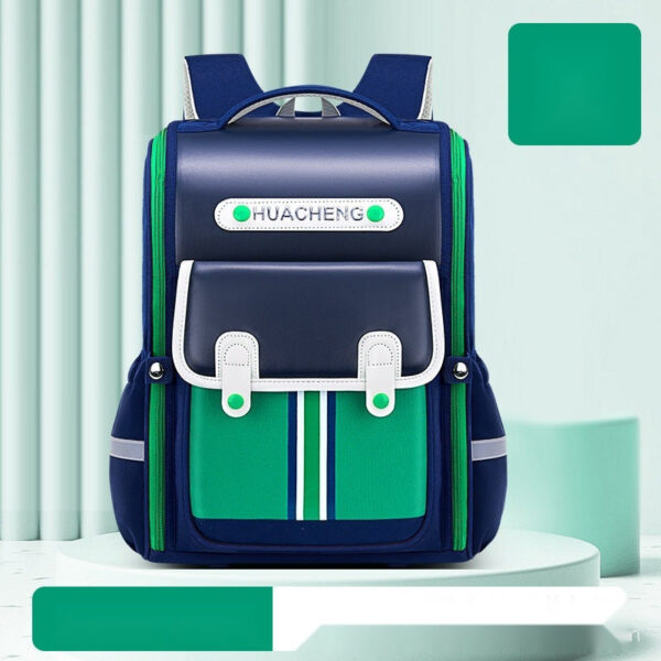 Stylish School Backpack with Multi-Color Stripes