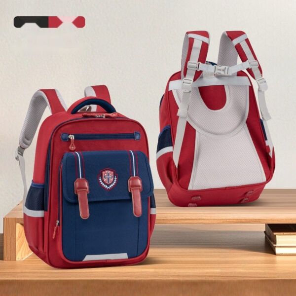 Classic School Backpacks for Kids – Elegant Badge Design