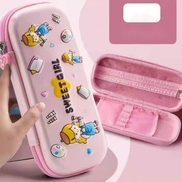 3D Cartoon Zipper Pencil Case for Kids