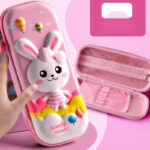 3D Cartoon Zipper Pencil Case for Kids