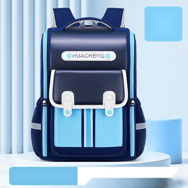 Stylish School Backpack with Multi-Color Stripes