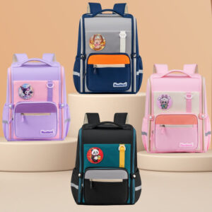 Cartoon-Themed School Backpacks for Kids – With Fun Character Badges