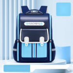 Stylish School Backpack with Multi-Color Stripes