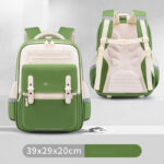 Modern Color-Block School Backpacks – Warm & Minimal Design