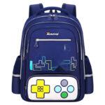 Gaming-Themed Kids Backpack – Tetris & Console Design