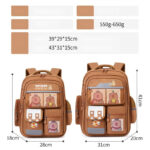 Trendy Campus Backpack with Cartoon Charm