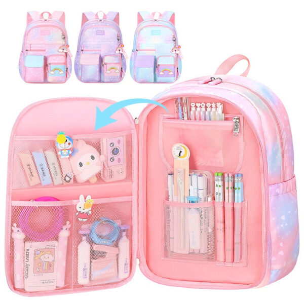 Rainbow Gradient Kids Backpack – Cute & Colorful Design