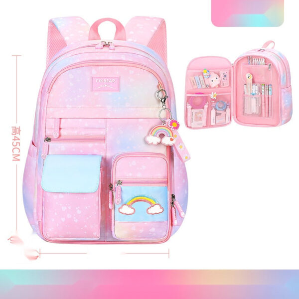 Rainbow Gradient Kids Backpack – Cute & Colorful Design