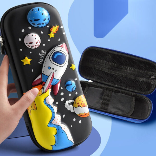 3D Cartoon Zipper Pencil Case for Kids