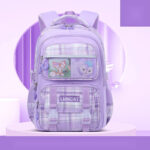 Pastel Checkered School Bags – Cute & Spacious for Girls