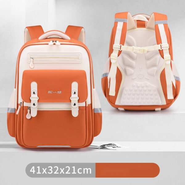 Modern Color-Block School Backpacks – Warm & Minimal Design