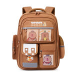 Trendy Campus Backpack with Cartoon Charm