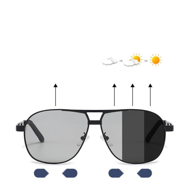 Polarized photochromic sunglasses.