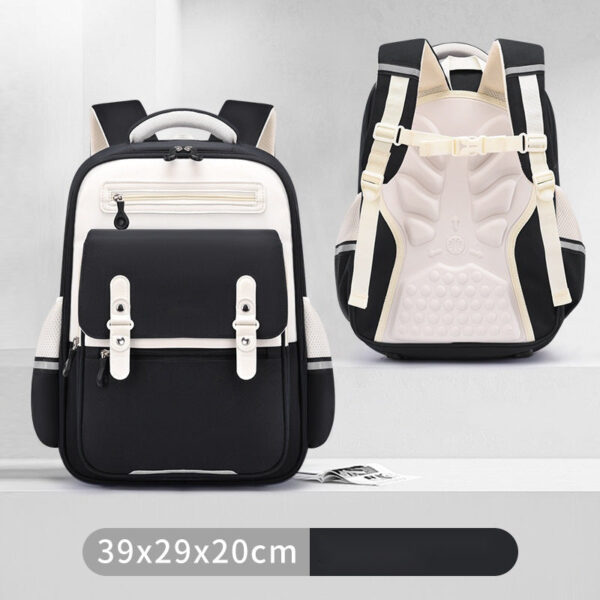Modern Color-Block School Backpacks – Warm & Minimal Design
