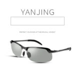Trendy Half-Frame Color-Changing Sunglasses