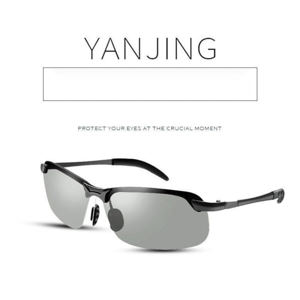 Trendy Half-Frame Color-Changing Sunglasses