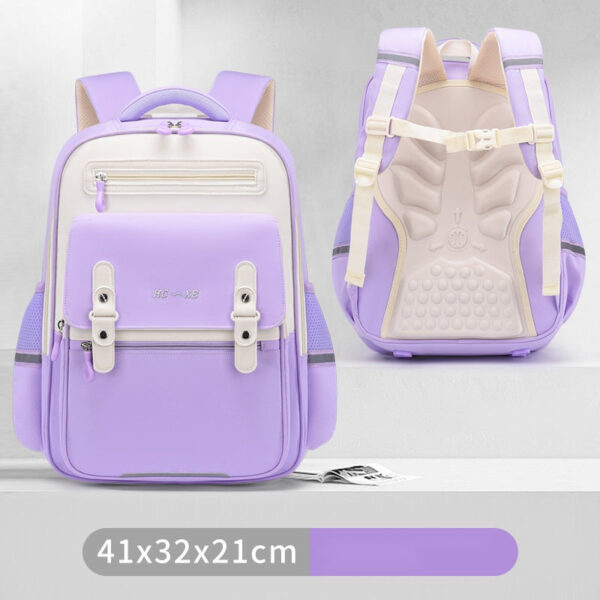 Modern Color-Block School Backpacks – Warm & Minimal Design