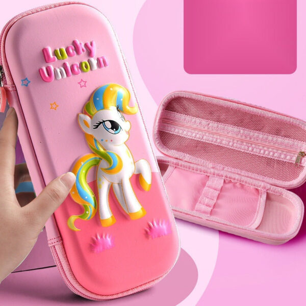 3D Cartoon Zipper Pencil Case for Kids