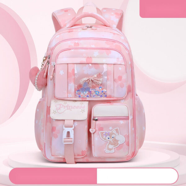 Princess-Themed School Backpacks for Girls – Floral & Cartoon Style
